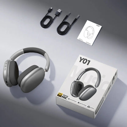 WENTRONIC Y01 over Ear Wireless Bluetooth ANC Noise Reduction Headphones - 48H Playtime, Hybrid Noise Reduction Technology, Hi-Res Audio, Folding Design, Comfortable Soft Earpads, Built-In Mic for Ios/Android, Noise Reduction Headphone,Summerwins Summerwi