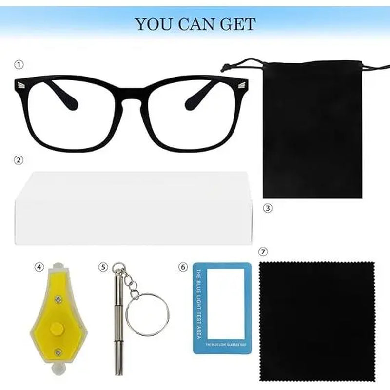 2026 Blue Light Gaming Glasses Light Weight Eyeglasses for Men Women Fashion Glasses for Daily Reading/Gaming/Tv/Phones