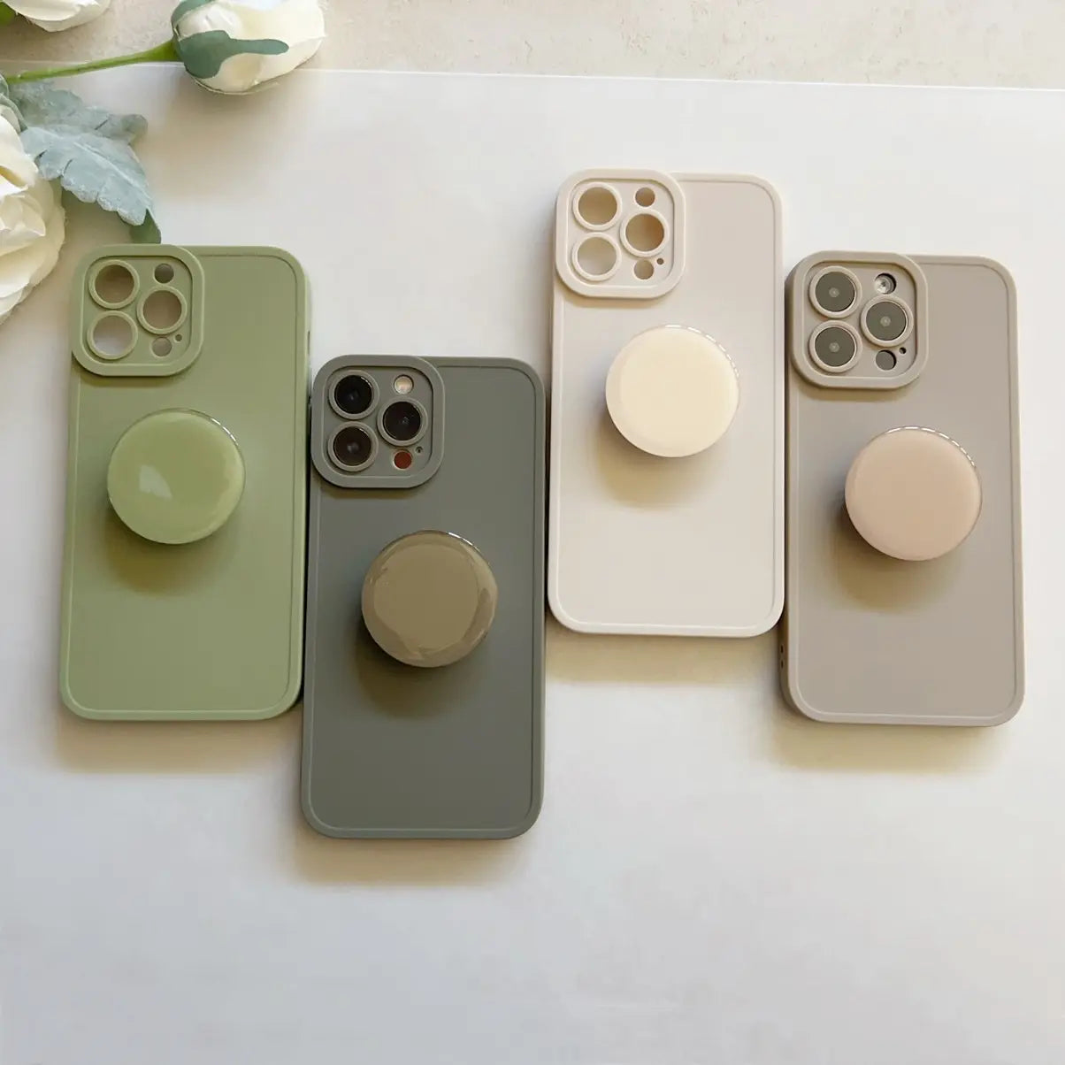 Premium Lightweight TPU iPhone Case with Ring Holder and Expanding Kickstand for iPhone 11, 12, 13, 14, 15, and 16 Pro Max