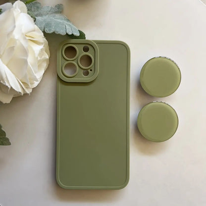 Premium Lightweight TPU iPhone Case with Ring Holder and Expanding Kickstand for iPhone 11, 12, 13, 14, 15, and 16 Pro Max