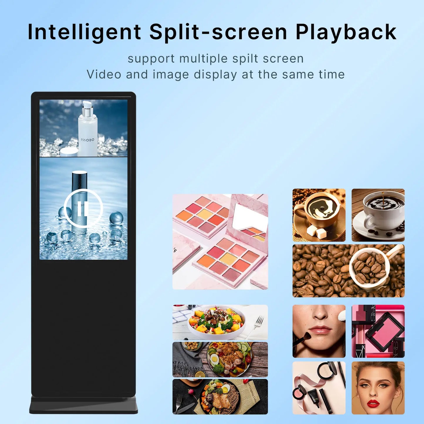 MWE 43 Inch LCD Digital Signage Advertising Display Kiosk LCD Screen Indoor Floor Standing Commercial Totem Android System Vertical Monitor