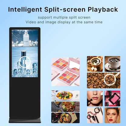 MWE 43 Inch LCD Digital Signage Advertising Display Kiosk LCD Screen Indoor Floor Standing Commercial Totem Android System Vertical Monitor
