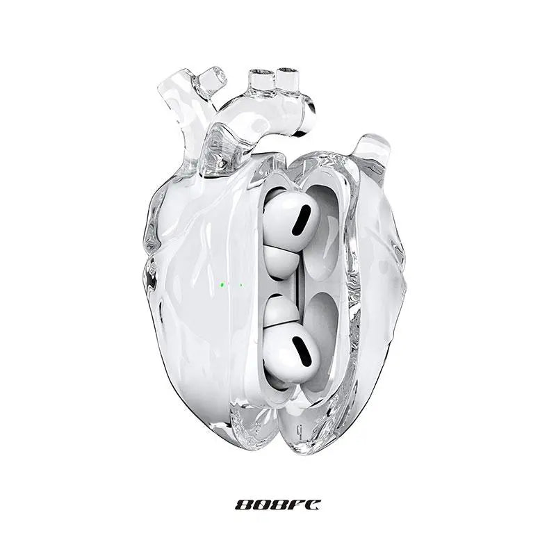 Creative Heart Shaped Design Earphone Case with Fastener, Anti-Drop Earphone Protective Cover, Fashion Earphone Accessories, Headphone Accessories for Airpods Pro Pro2 Protection