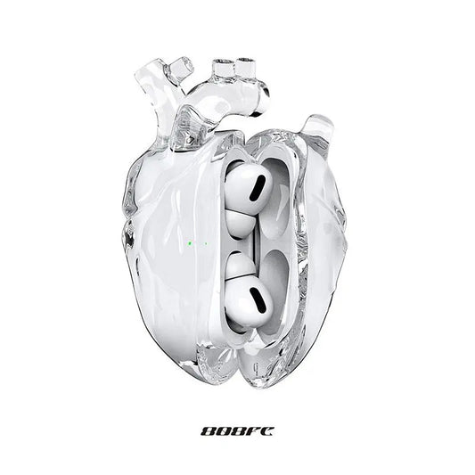 Creative Heart Shaped Design Earphone Case with Fastener, Anti-Drop Earphone Protective Cover, Fashion Earphone Accessories, Headphone Accessories for Airpods Pro Pro2 Protection