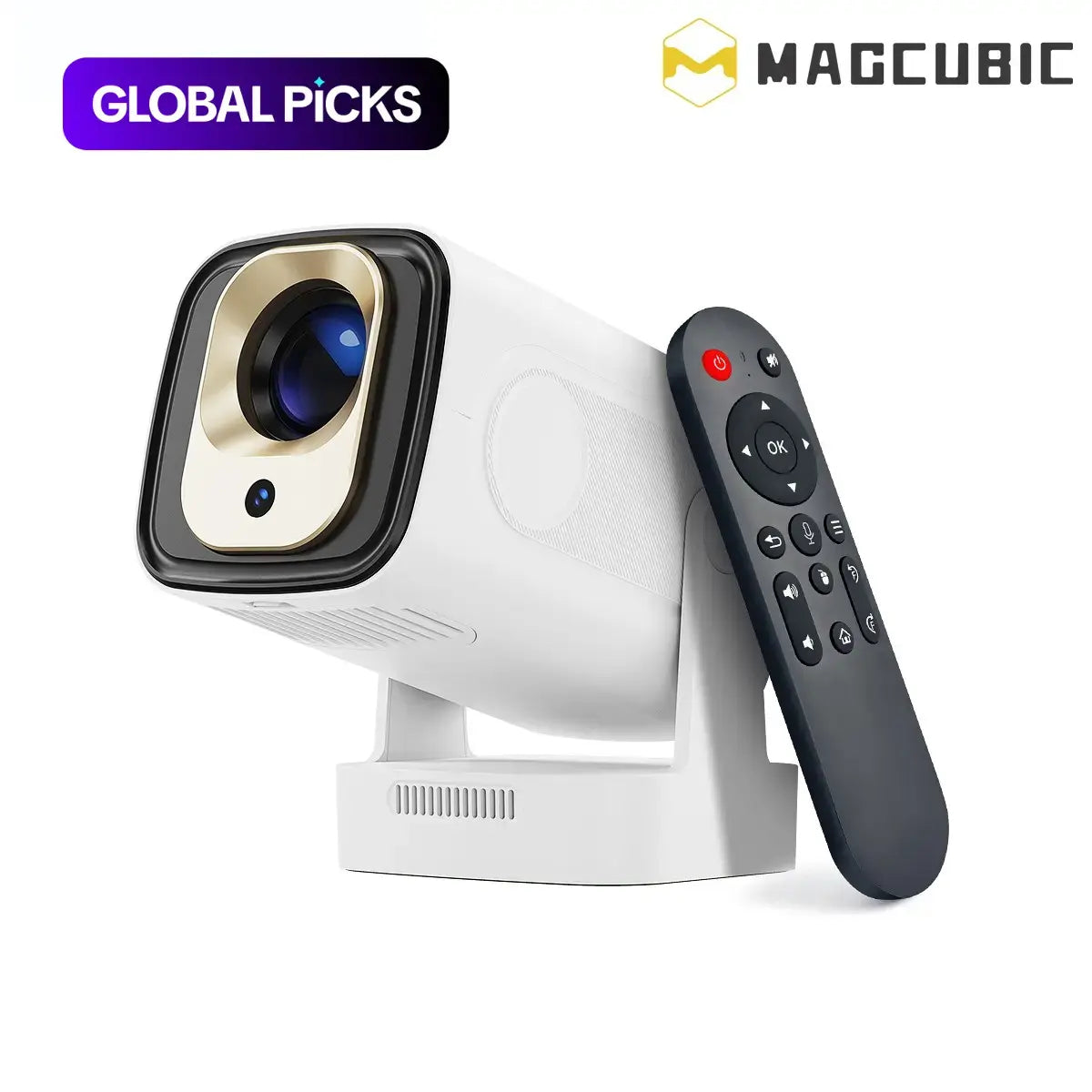 MAGCUBIC HY310 Wi-Fi Smart Projector - 330 ANSI Lumens, Auto-Focus, Native 1080P, 130-Inch Screen, Wi-Fi 6, Bluetooth 5.4, Auto Keystone Correction for Home Cinema and Audio