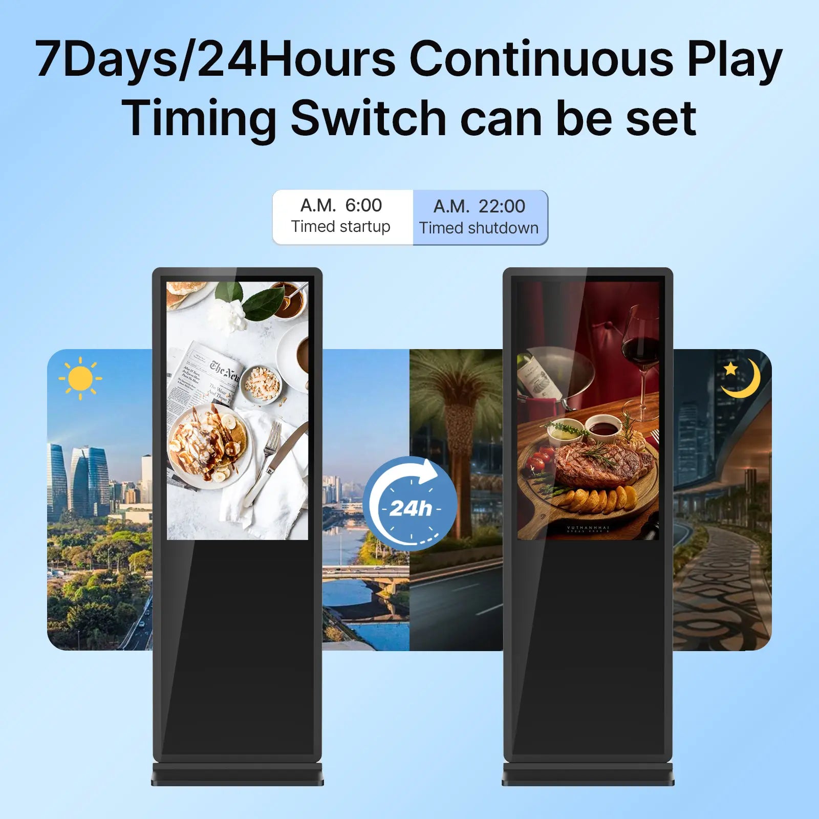 MWE 43 Inch LCD Digital Signage Advertising Display Kiosk LCD Screen Indoor Floor Standing Commercial Totem Android System Vertical Monitor