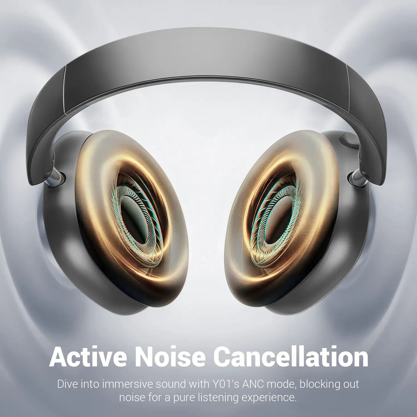 WENTRONIC Y01 over Ear Wireless Bluetooth ANC Noise Reduction Headphones - 48H Playtime, Hybrid Noise Reduction Technology, Hi-Res Audio, Folding Design, Comfortable Soft Earpads, Built-In Mic for Ios/Android, Noise Reduction Headphone,Summerwins Summerwi
