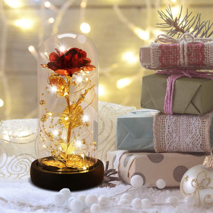 Eternal Rose in Glass Dome - Preserved Flower Gift for Mother's Day, Birthdays, and Valentine's Day for Moms and Wives