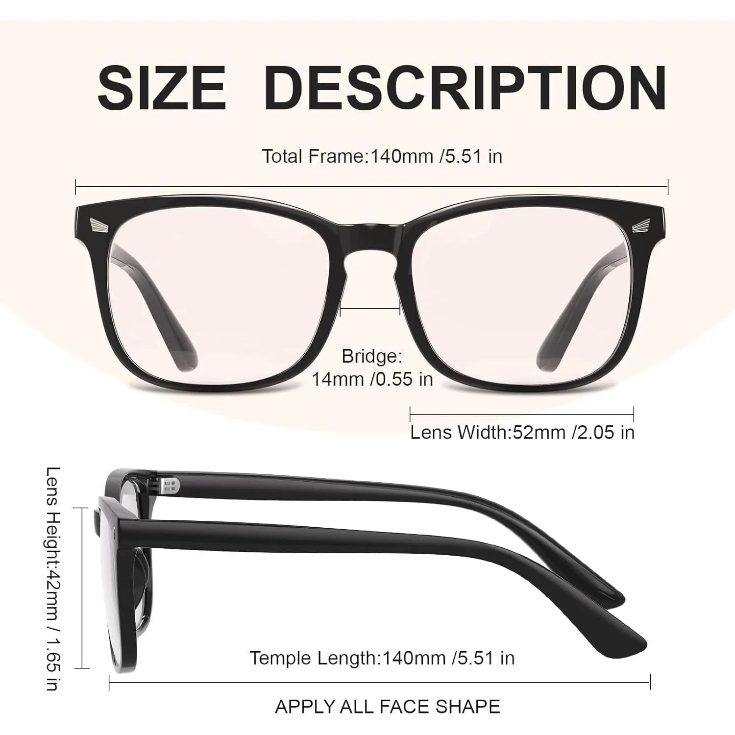 2026 Blue Light Gaming Glasses Light Weight Eyeglasses for Men Women Fashion Glasses for Daily Reading/Gaming/Tv/Phones