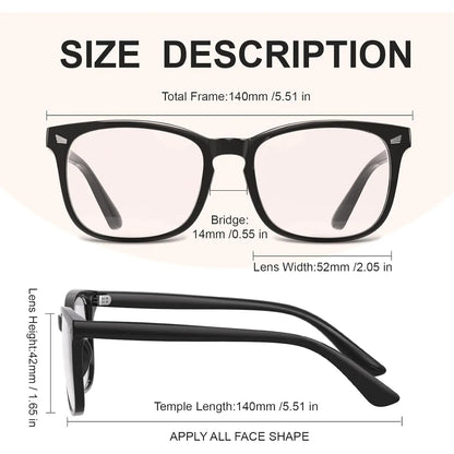 2026 Blue Light Gaming Glasses Light Weight Eyeglasses for Men Women Fashion Glasses for Daily Reading/Gaming/Tv/Phones