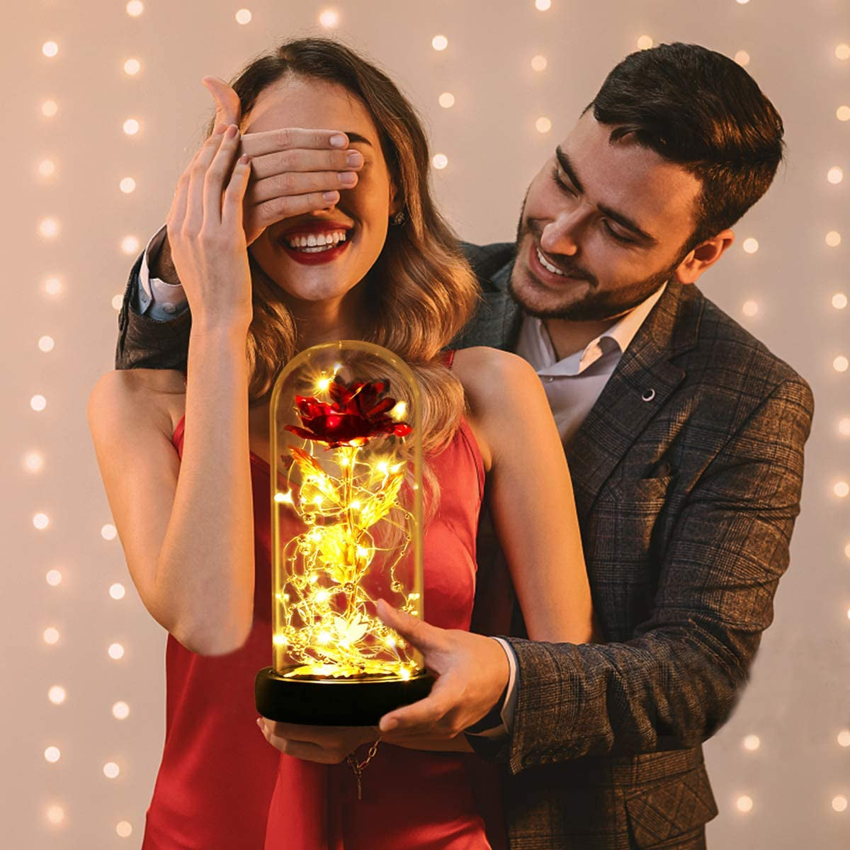 Eternal Rose in Glass Dome - Preserved Flower Gift for Mother's Day, Birthdays, and Valentine's Day for Moms and Wives